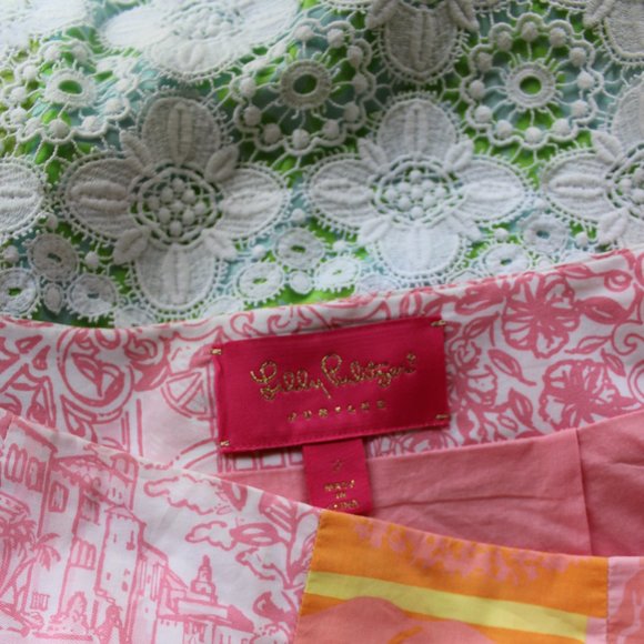 Lilly Pulitzer jubilee maxi dress skirt patchwork Hawaiian crochet lace 2 - Picture 7 of 7